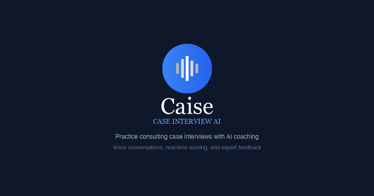 How to Structure a Case Interview: The Complete Framework Guide - Caise ...